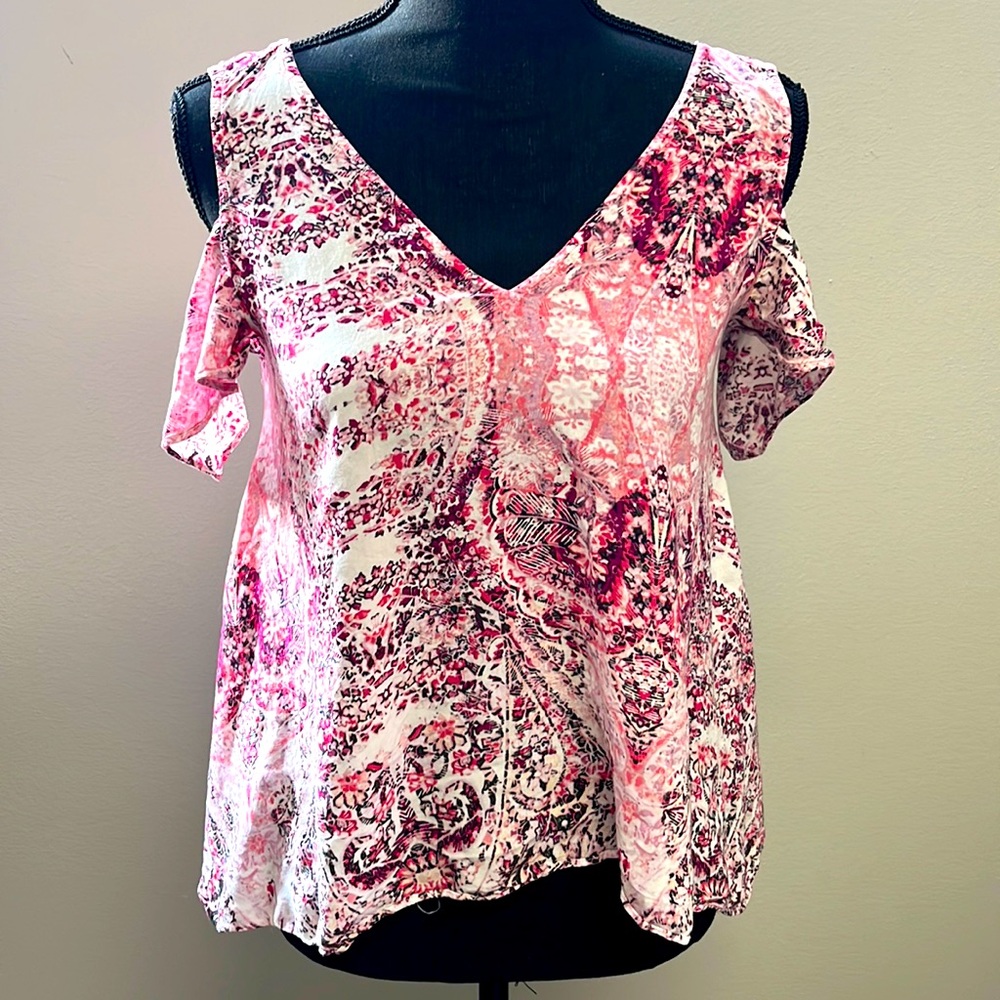 Pink V-Neck Top